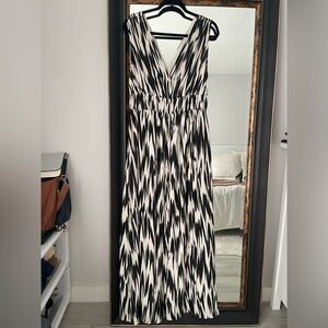 Banana Republic Black and White Maxi Dress